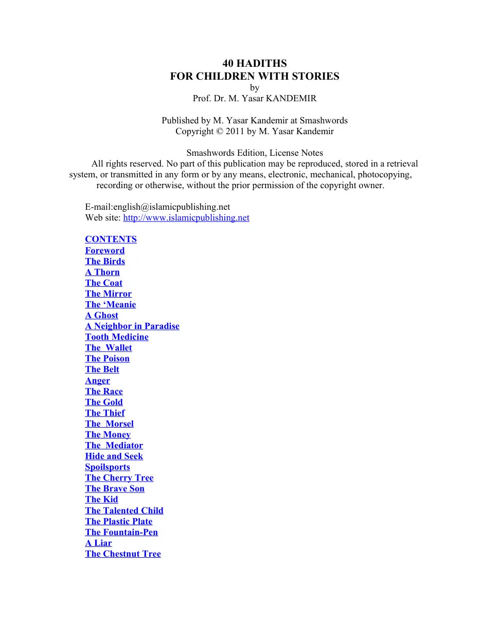 40 Hadiths for Children with Stories preview 3