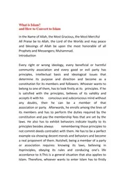 How To Convert To Islam, A simple guide for embracing Islam