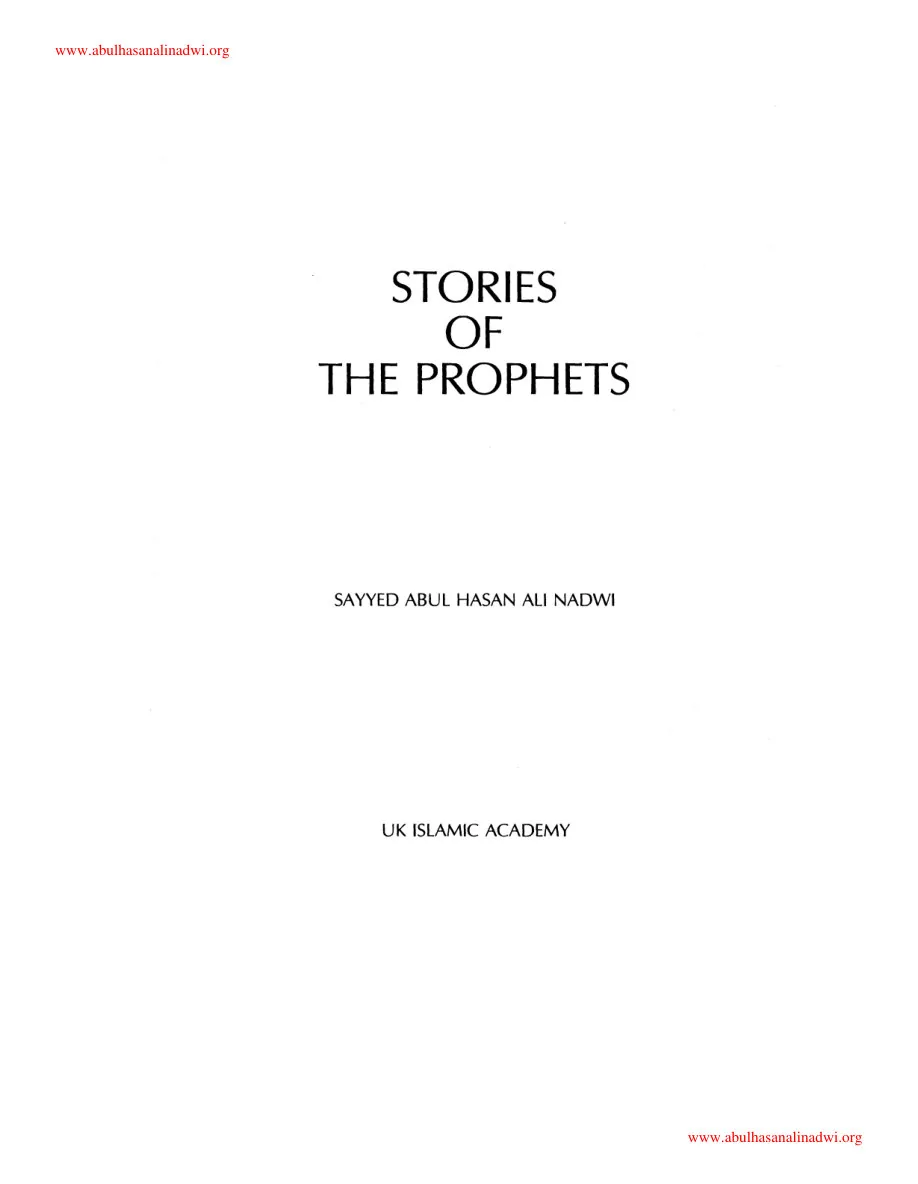 Stories of the Prophets, A book by Sayyed Abul Hasan Ali Nadwi preview 5