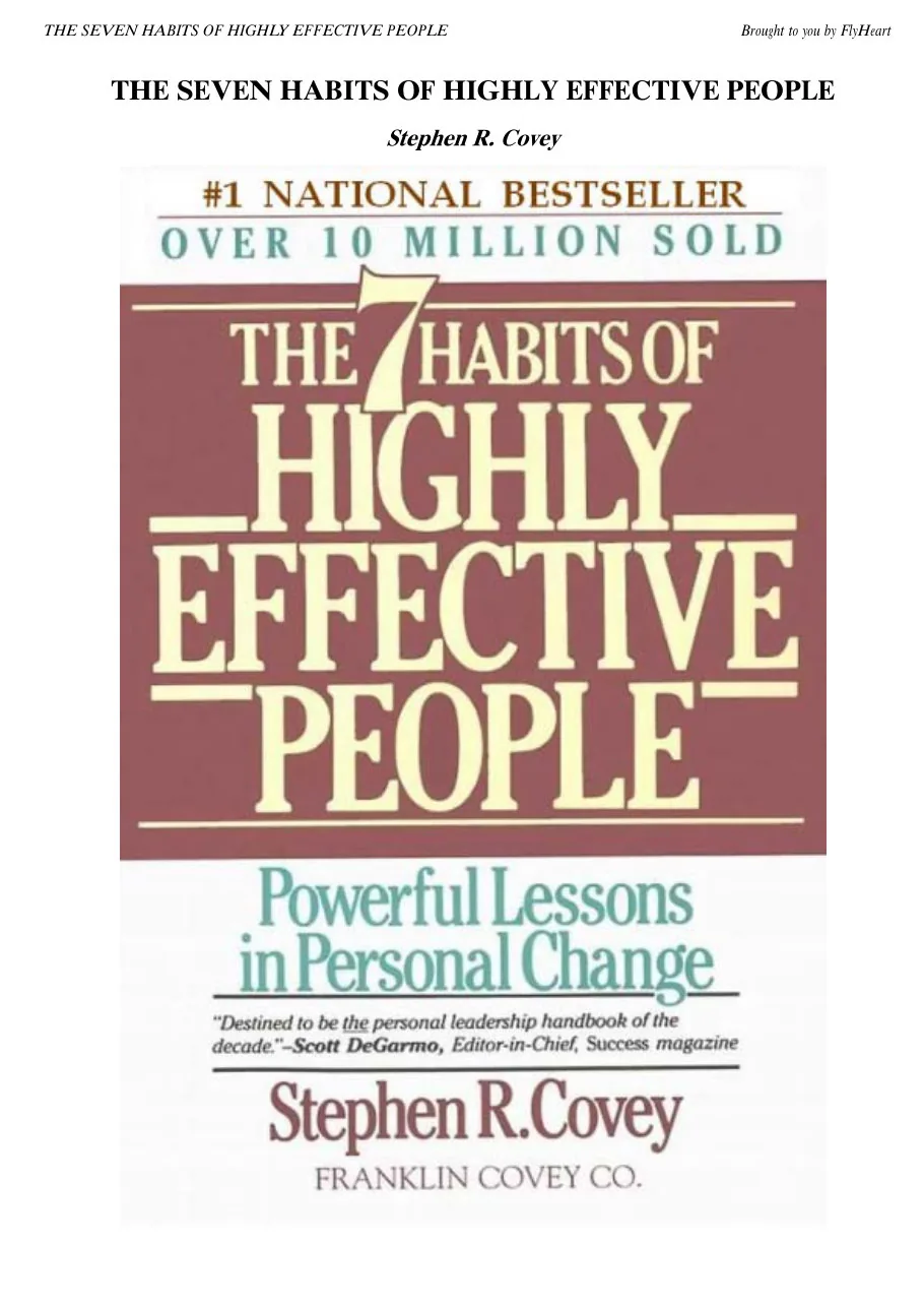 The 7 Habits of Highly Effective People by Stephen R. Covey preview 5