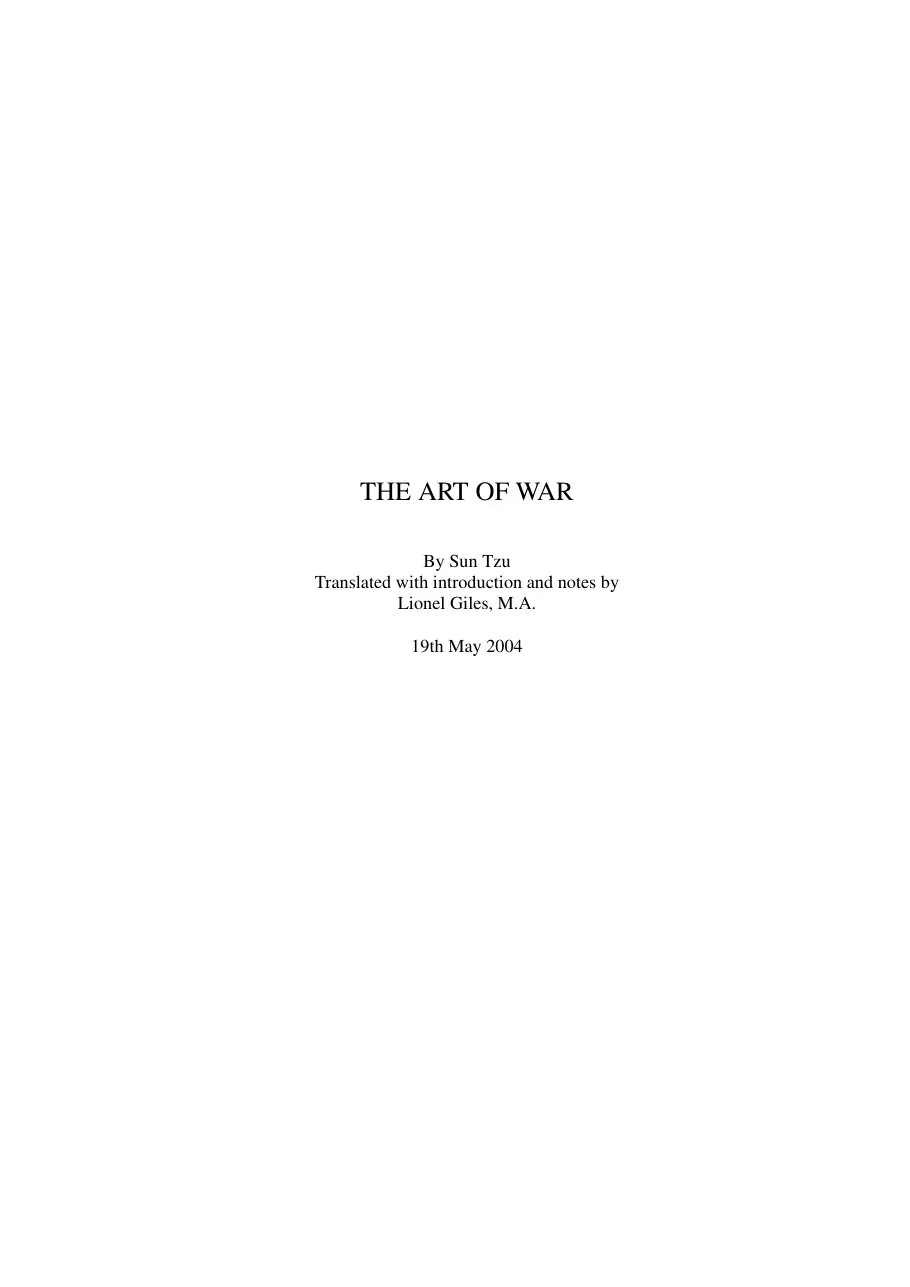 The Art Of War by Sun Tzu. preview 5