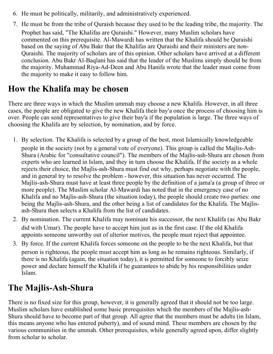 The Muslim Khilafa Booklet, A comprehensive guide and analysis of the Khilafa in Islam preview 3